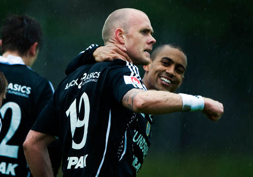Hannes Sigurdsson, och Billy Berntsson, Sundsvall, jubel