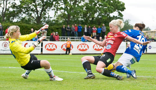 Emma Sjödahl, Kristianstad mot Maria Edman, målvakt,