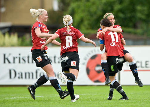 Emma Sjödahl och Sofie Andersson, glädje, jubel