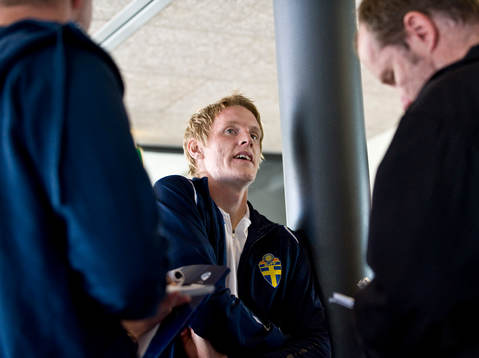 Bläddra bland fler bilder av FFotboll, U21, EM, Träning, Sverige