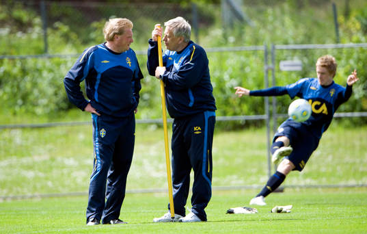 Jörgen Lennartsson och Tommy Söderberg, förbundskapten