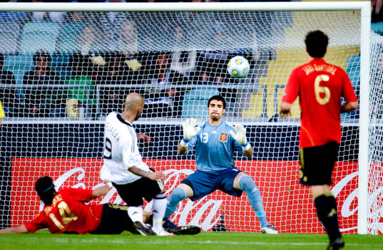 Sergio Ansenjo, målvakt, Spanien i mål när Ashkan