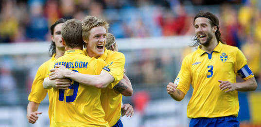 1-1 Rasmus Elm, Sverige, jubel, glädje