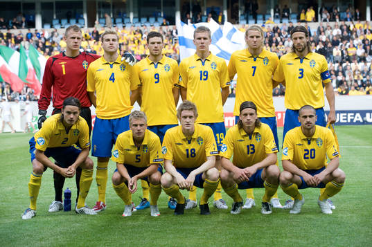 Lagbild Sverige, Johan Dahlin, målvakt, Rasmus Bengtsson,