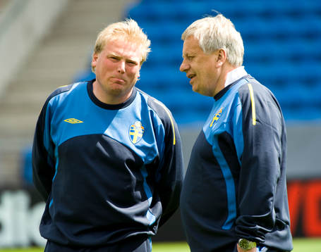 Jörgen Lennartsson och Tommy Söderberg, förbundskapten