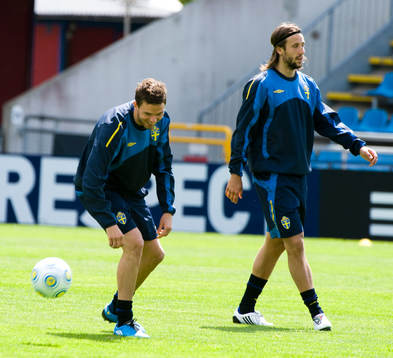 Marcus Berg och Mattias Bjärsmyr