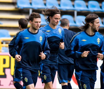 Marcus Berg, Mikael Lustig och Mattias Bjärsmyr