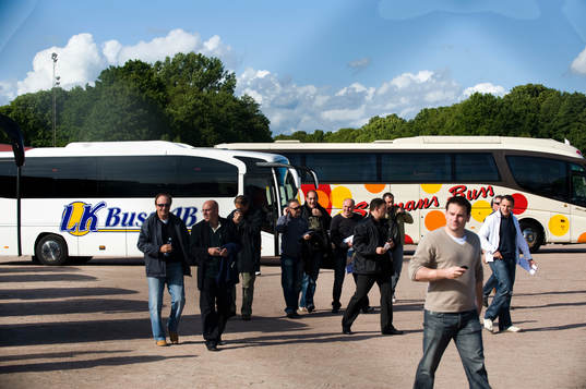 Åskådare, buss, bussresa