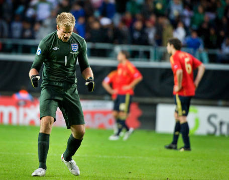 Joe Hart, målvakt, England, jubel