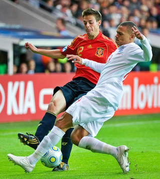 César Axilicueta, Spanien. Kieran Gibbs, England