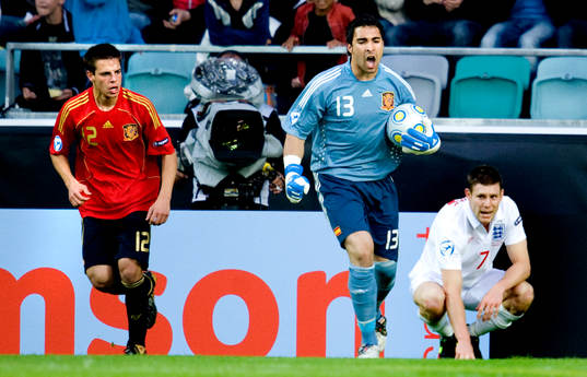 Sergio Ansenjo, målvakt, Spanien, jubel