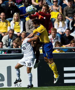 Johan Dahlin, målvakt, Mattias Bjärsmyr, Sverige,