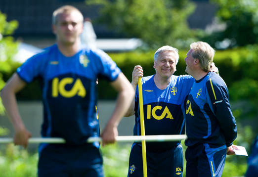 Förbundskapten Tommy Söderberg och Jörgen Lennartsson