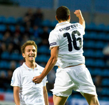 Antonio Candreva och Domenico Criscito, Italien, jubel