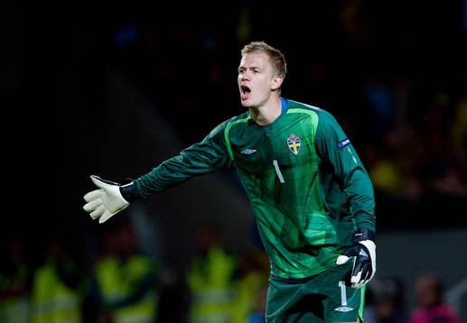 Johan Dahlin, målvakt, skriker