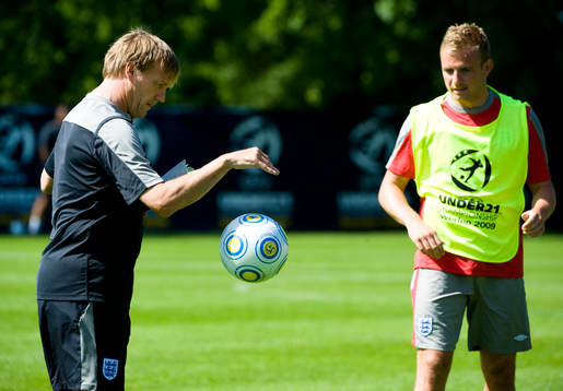 Stuart Pearce, förbundskapten och Mark Noble