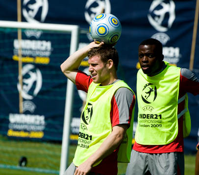 Mark Noble och Fabrice Muamba