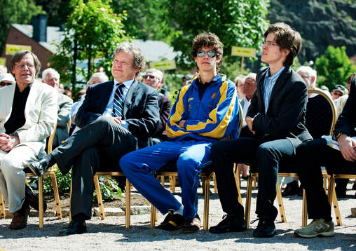 Nils Liedholms son Carlo och barnbarnen Andrea och Paolo