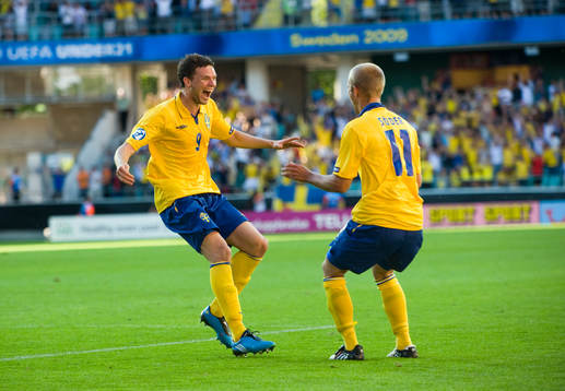 Marcus Berg och Robin Söder, Sverige, jubel, glädje