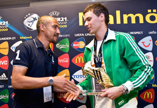 Henrik Larsson och Marcus Berg, guldsko, Adidas