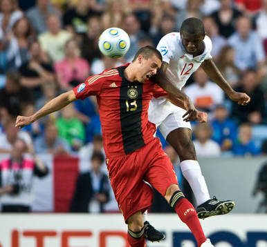 Sandro Wagner, Tyskland och Fabrice Muamba, England, nick,