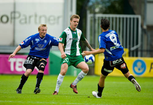 Andreas Dahl, Hammarby mellan Fredrik Jensen, och Kristian