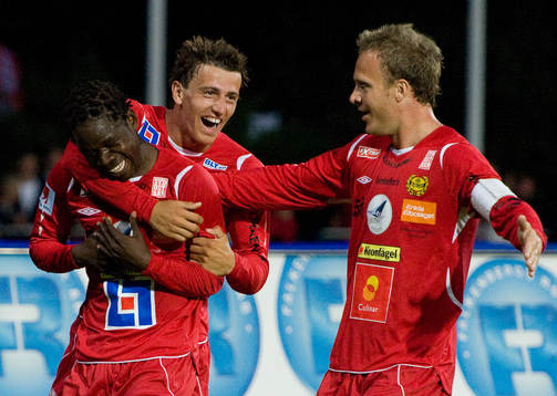 Patrick Osiako, Mjällby, jubel