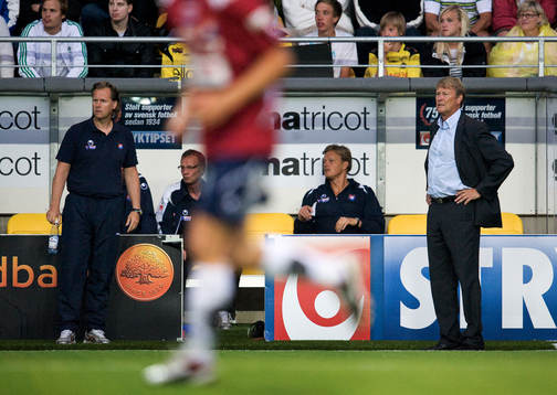 Janne Carlsson, assisterande tränare, Åge Hareide,