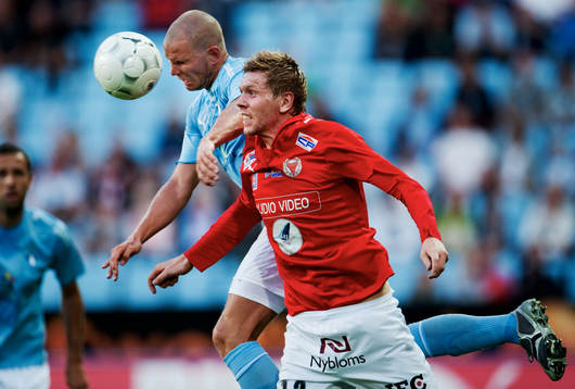 Robert Åhman Persson, Malmö FF, i nickduell med David