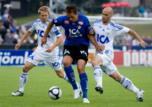 Emir Kujovic, Halmstad mot Adam Johansson och Thomas