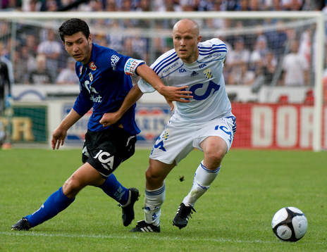 Anel Raskaj, Halmstad mot Nicklas Carlsson, IFK Göteborg