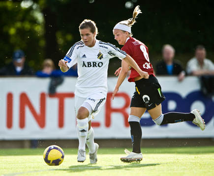 Hanna Folkesson, AIK och Gudny Björk Odinsdottir,