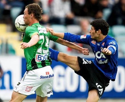 Anel Raskaj, Halmstad. Eyjolfur Hedinsson, GAIS