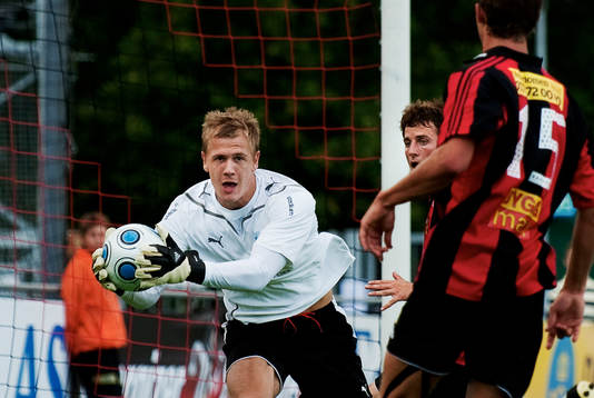 Johan Dahlin, målvakt, Malmö FF, räddar ett skott