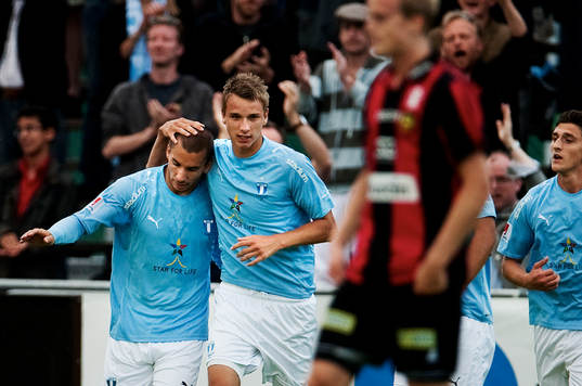 Guillermo Molins och Jasmin Sudic, Malmö FF, jubel