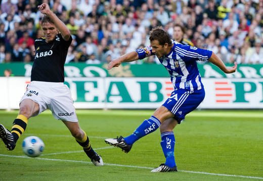 Jos Hooiveld, AIK och Tobias Hysén, IFK Göteborg