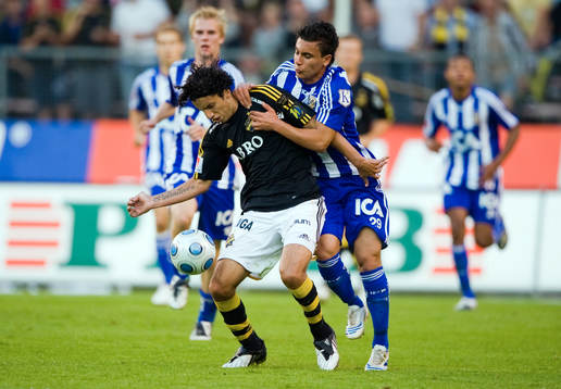 Jorge Ortiz, AIK och Kamal Mustafa, IFK Göteborg