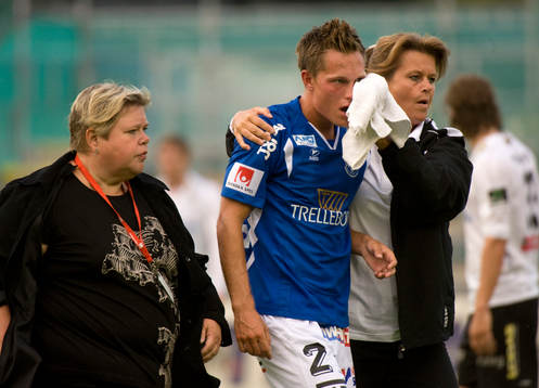 Andreas Wihlborg, Trelleborg skadad. Skada