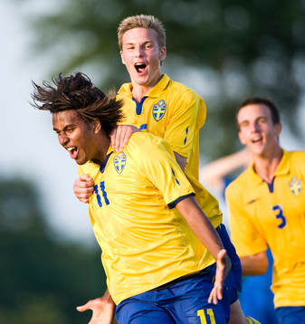 Emil Åberg och Isak Thelin, glädje, jubel