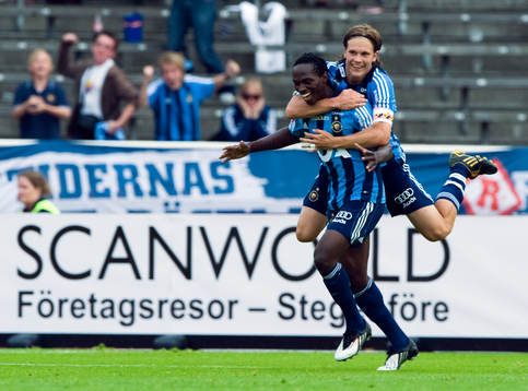Kebba Ceesay och Sebastian Rajalakso, Djurgården, jubel,