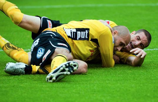 Teddy Lucic och James Keene, Elfsborg, jubel