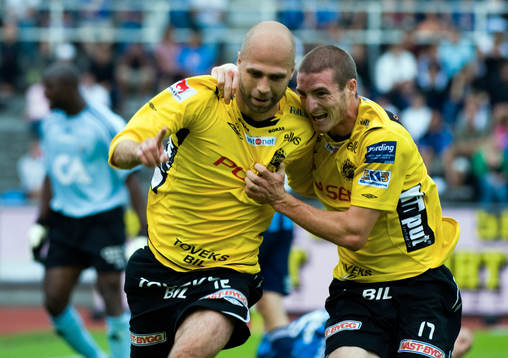 Teddy Lucic och James Keene, Elfsborg, jubel