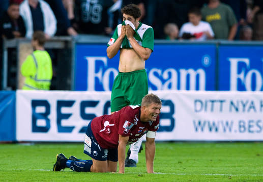 Marcus Allbäck, Örgryte gjorde segermålet 0-1. I