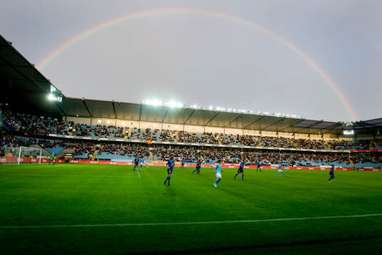 Regnbåge över Swedbank arena