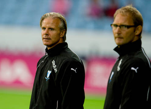 Roland Nilsson och Hans Gren, tränare Malmö