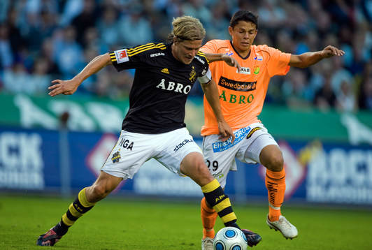 Daniel Tjernström, AIK och Romario Pereira Sipiao, GAIS