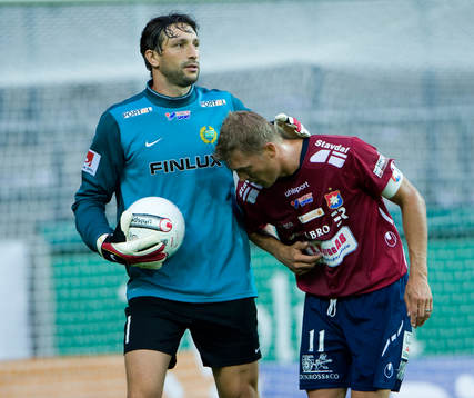 Två landslagskompisar, Rami Shaabaan och Marcus Allbäck