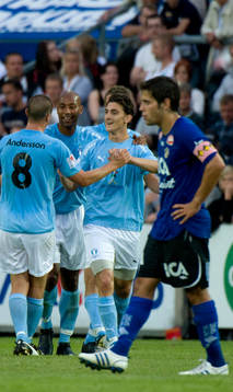Agon Mehmeti, Malmö jubel med Daniel Andersson och Michael