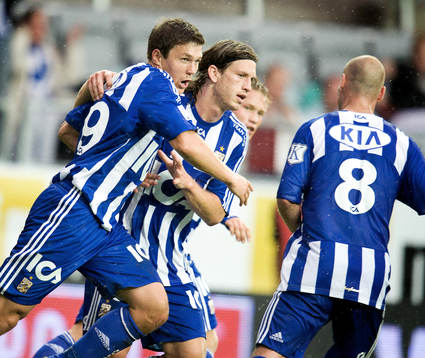 Hannes Stiller, IFK Göteborg, gör 1-2, jubel
