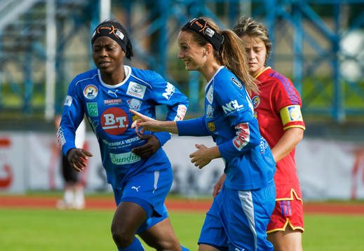 Fotboll, dam, UEFA, Women Champions League, Clujana -